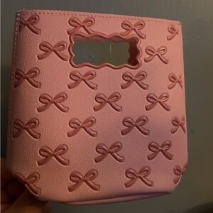 Bath & body works Pink Bow Embossed Women's Bag